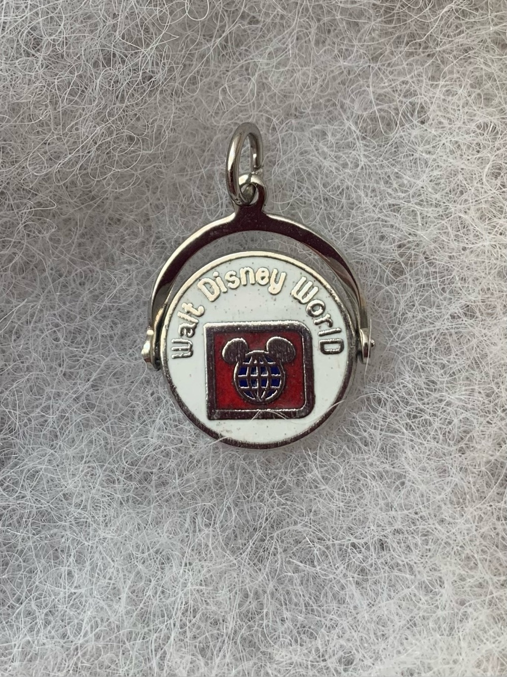 Vintage 1960’s  Sterling silver & cloisonné Walt Disney World bracelet charm
